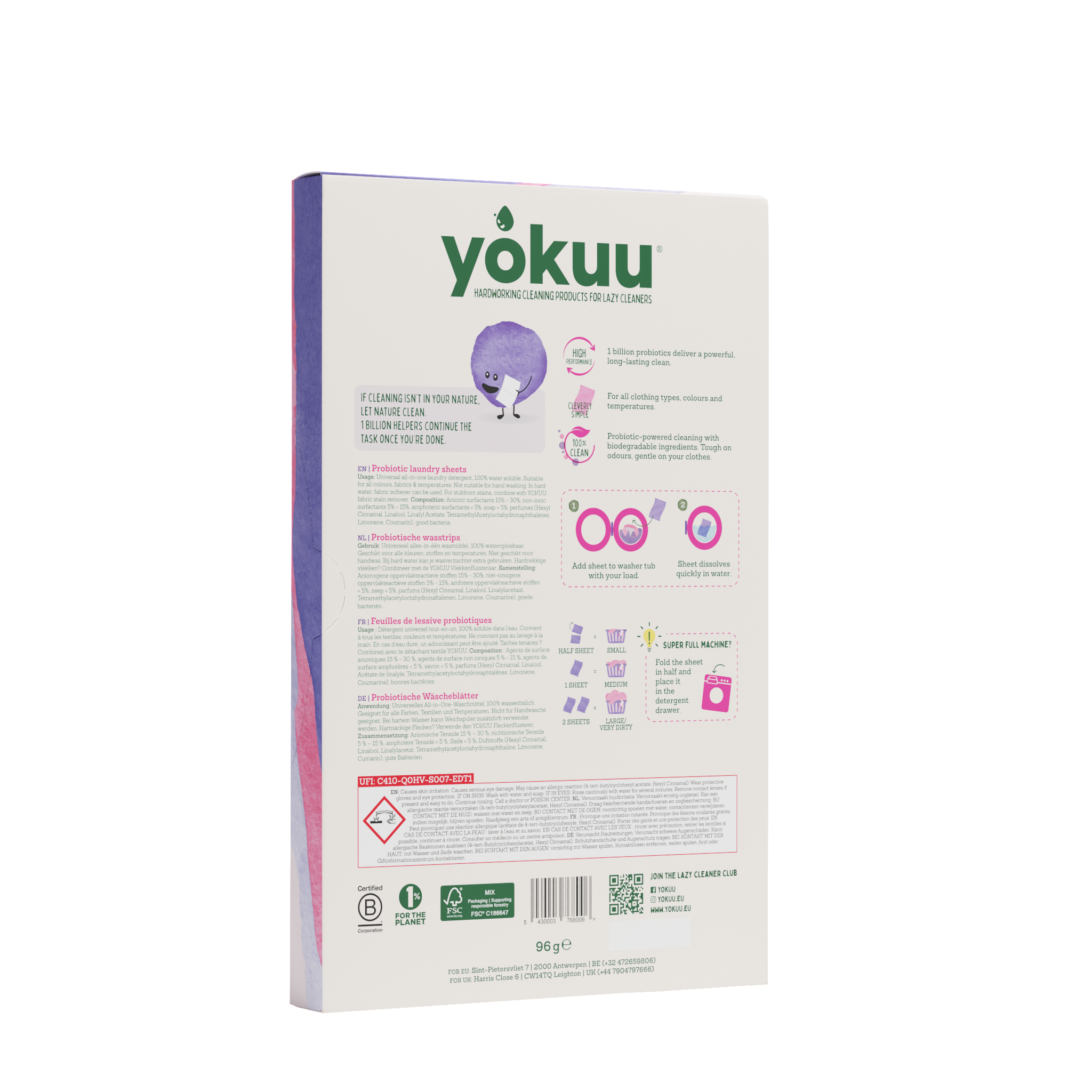 Yokuu Wasstrips lavendel 96.00 Gram