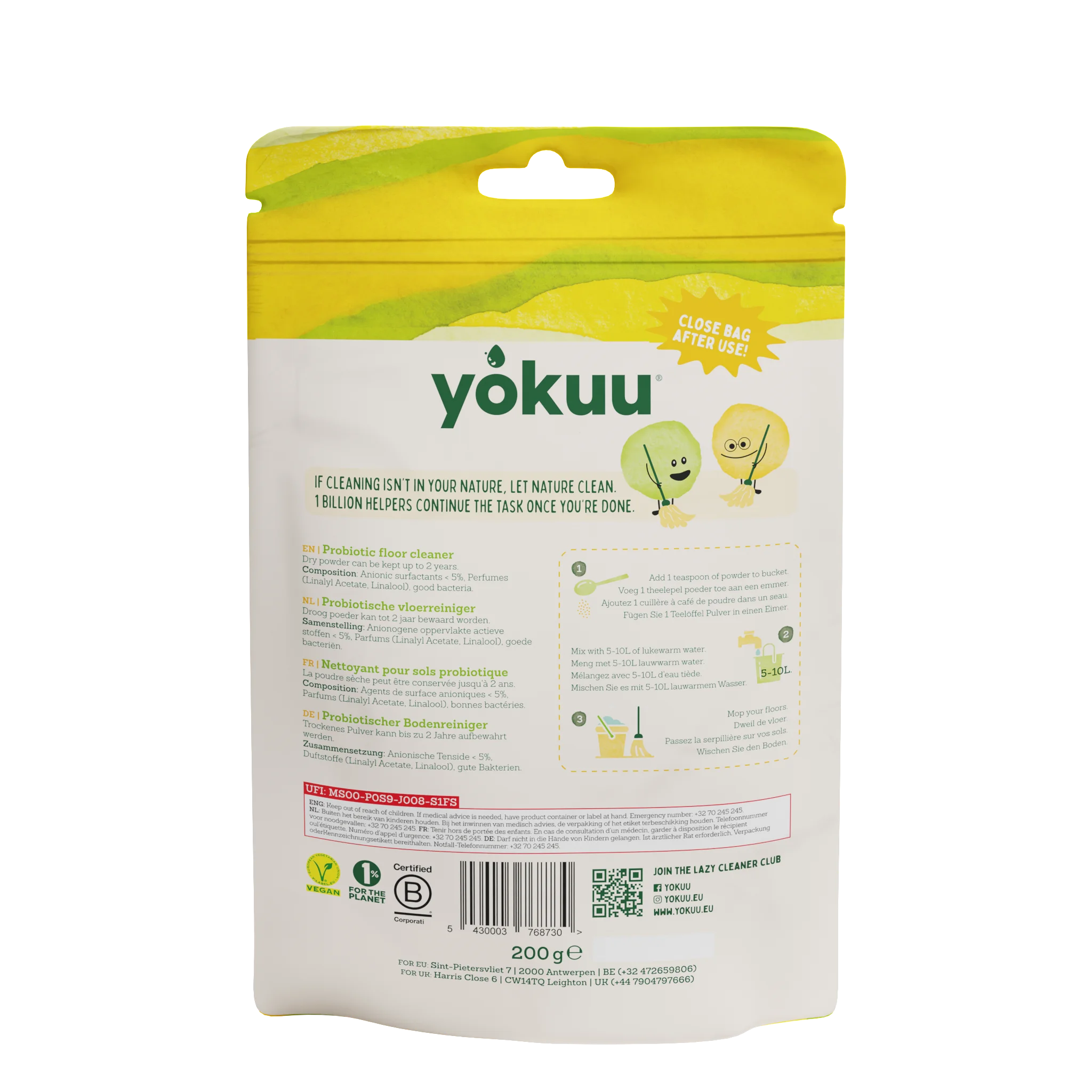 Yokuu Vloerreiniger poeder 200 Gram