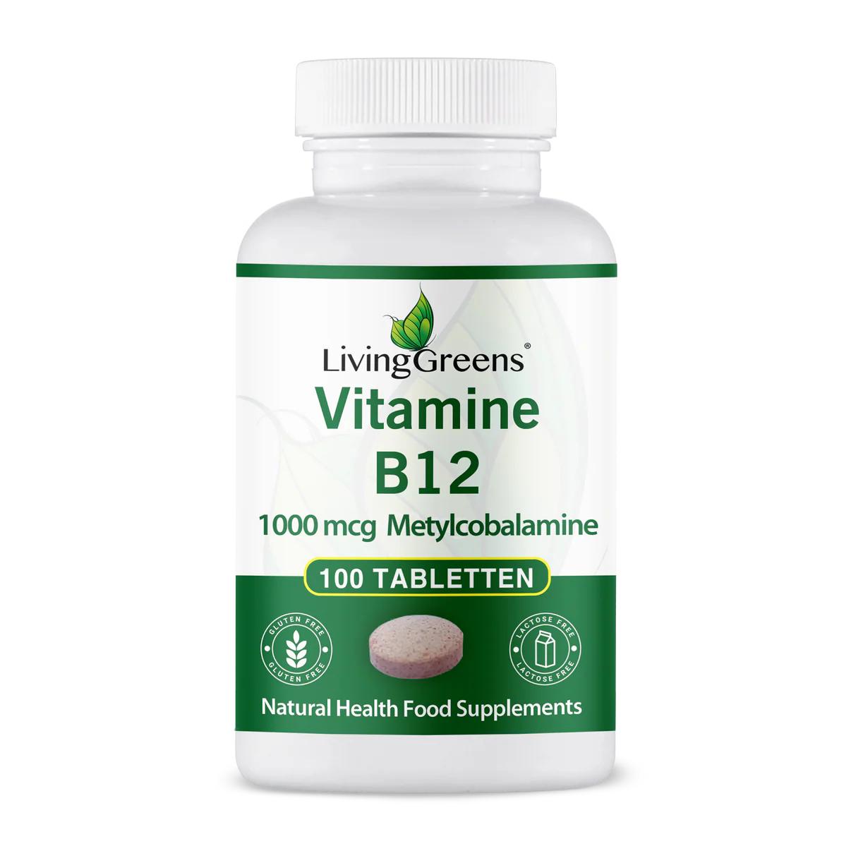 Livinggreens Vitamine B12 methylcobalamine 1000mcg 180.00 Tabletten