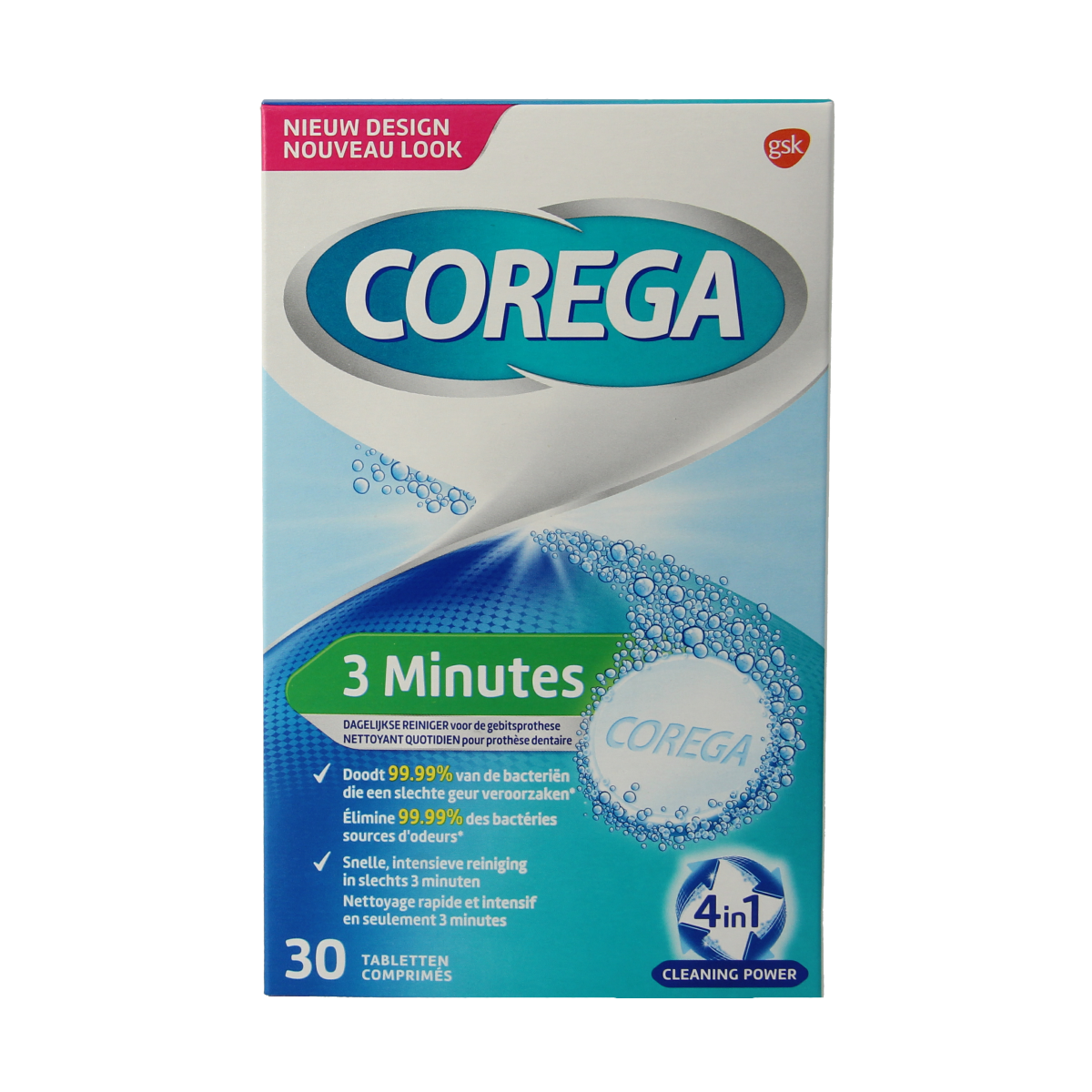 Corega Tabletten 3 minuten 30.00 Tabletten