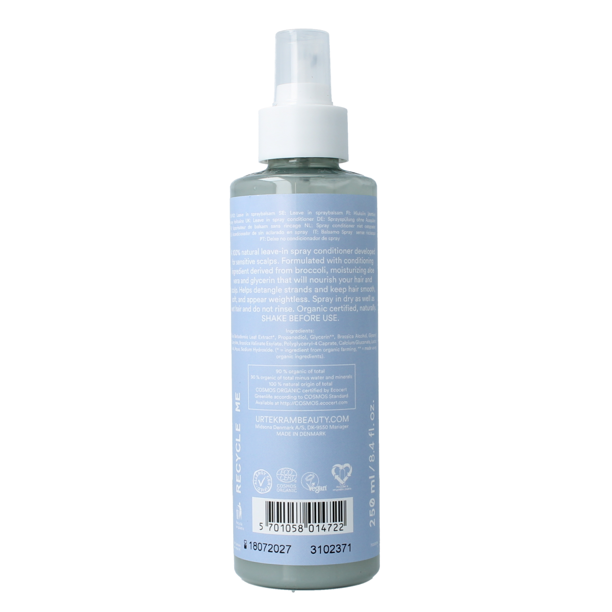 Urtekram Gevoelig huid spray conditioner bio 250.00 Milliliter