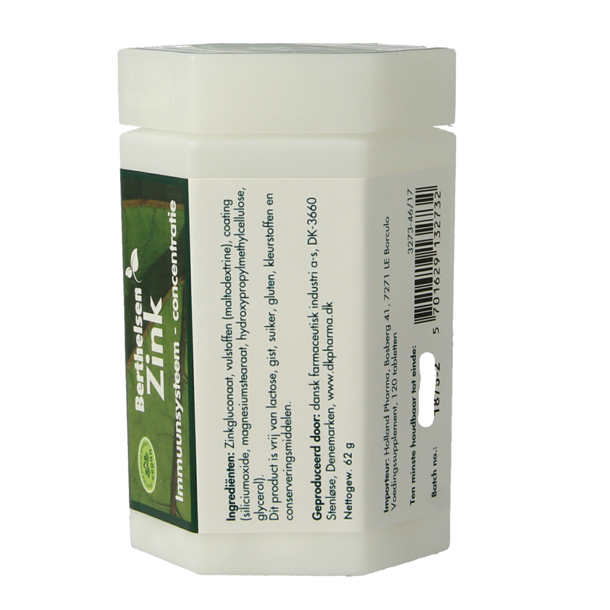 Berthelsen Zink gluconaat 20mg 120.00 Tabletten