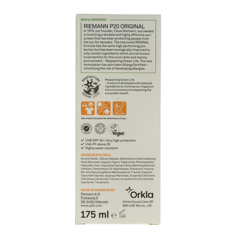 P20 Original spray SPF50+ 175 Milliliter