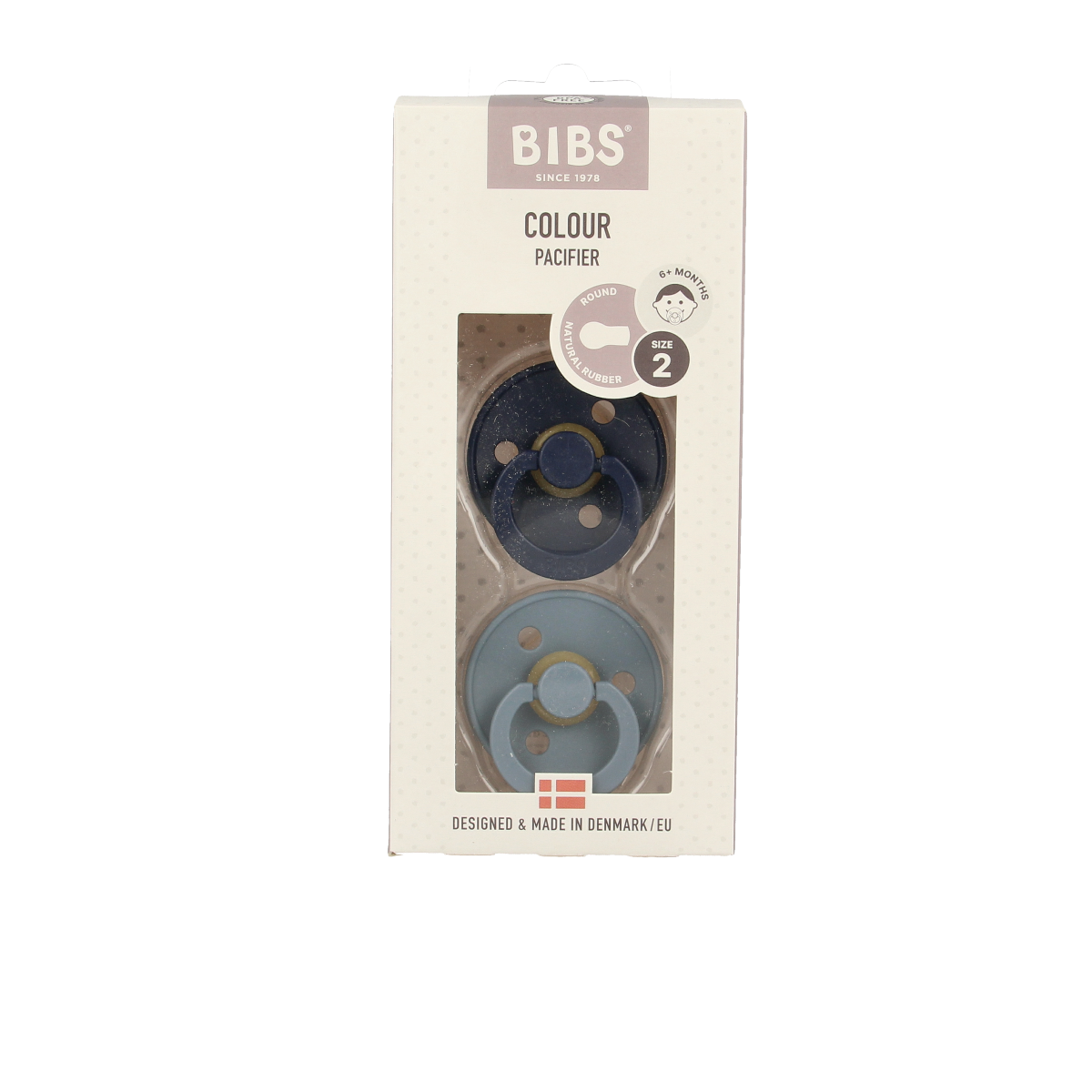 Bibs Fopspeen maat 2 deep space/petrol 2 pack 2.00 Stuks