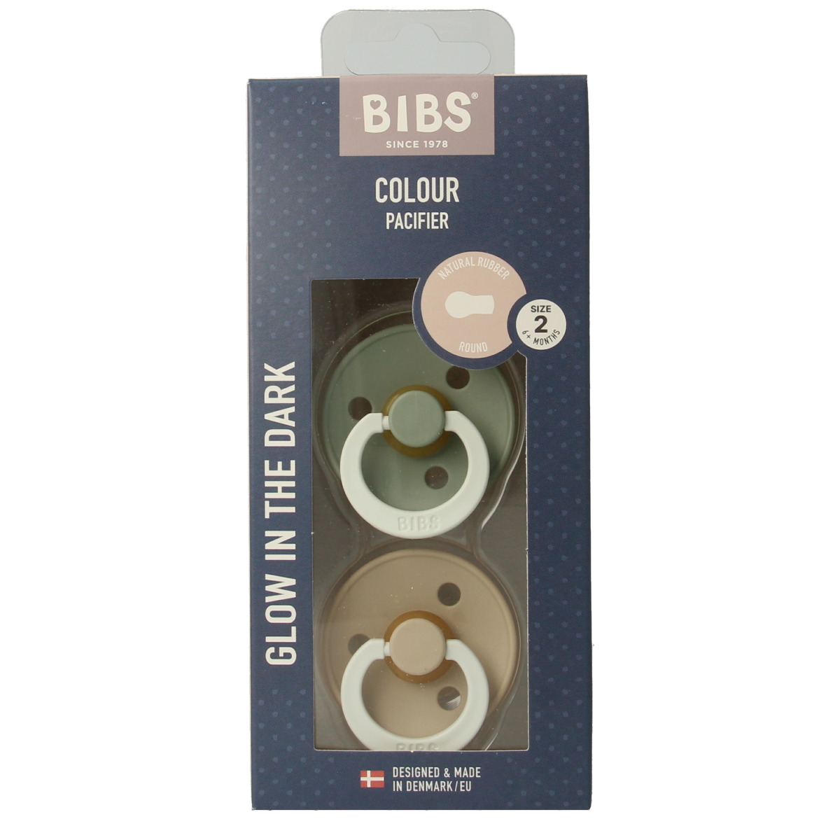 Bibs Fopspeen maat 2 sage vanilla night 2.00 Stuks