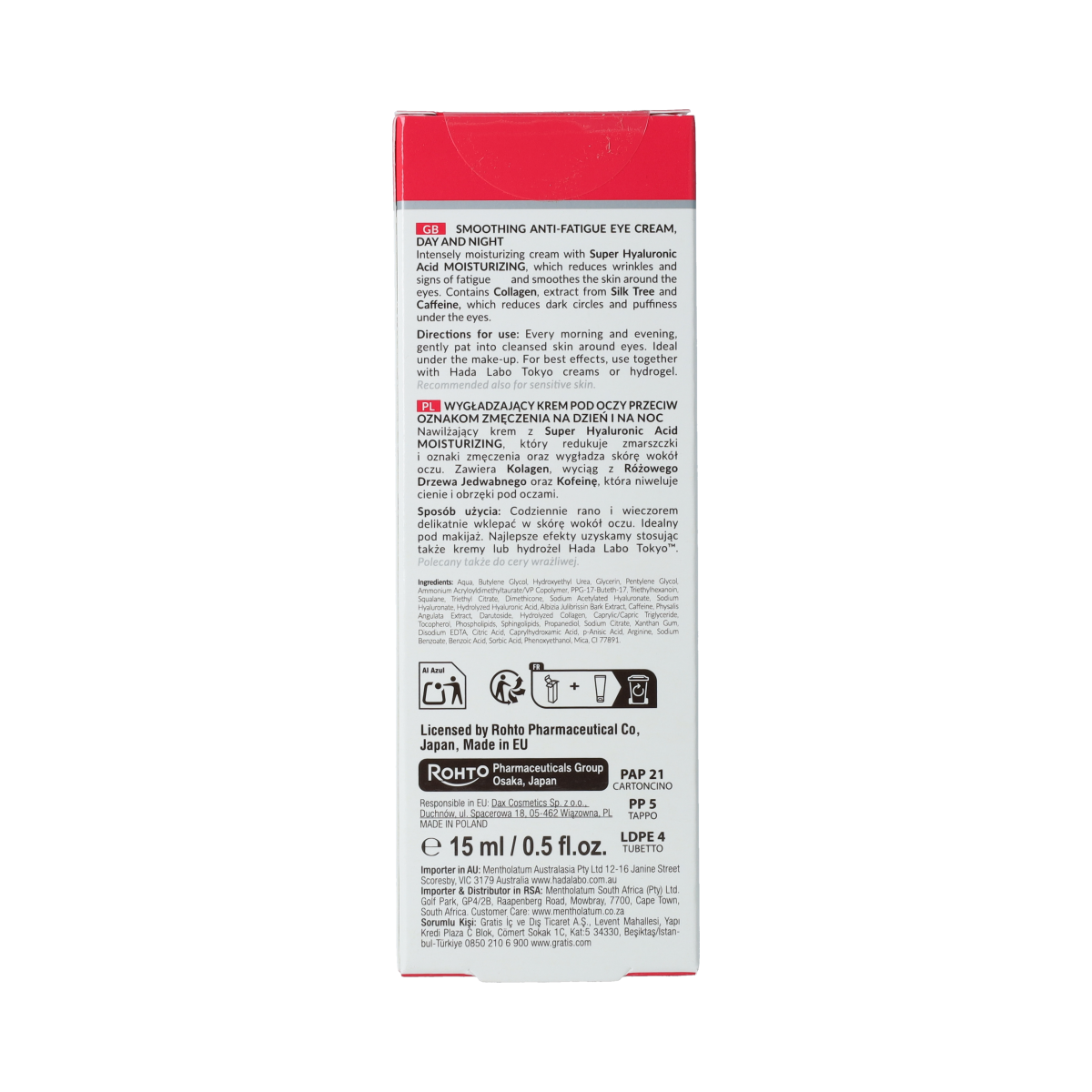 Hada Labo Tokyo HADA LABO TOKYO Smoothing Anti-Fatigue Eye Cream 15.00 Milliliter