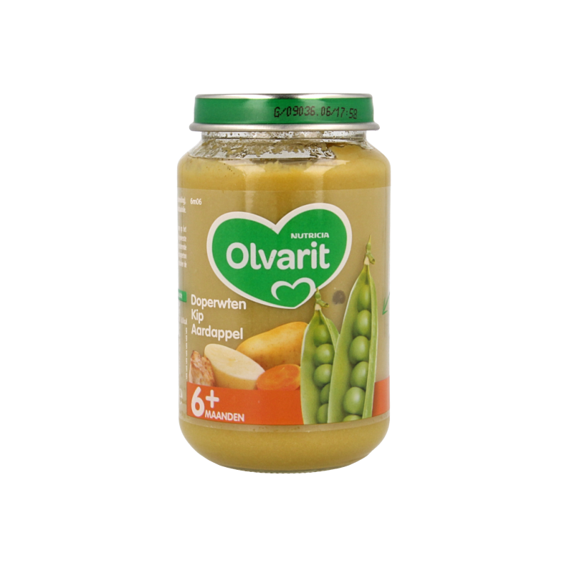 Olvarit Doperwten kip aardappel 6M06 200 Gram