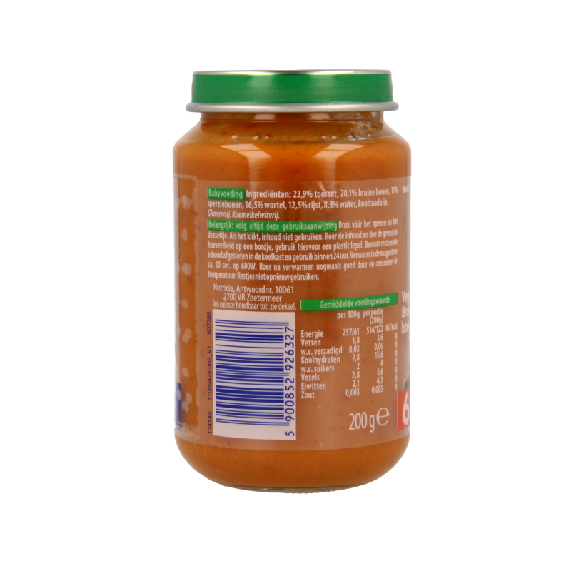 Olvarit Vegetarische bruinen bonenschotel 6M02 200 Gram