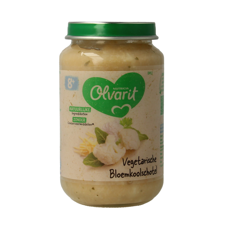 Olvarit Bloemkoolschotel 8M12 200 Gram