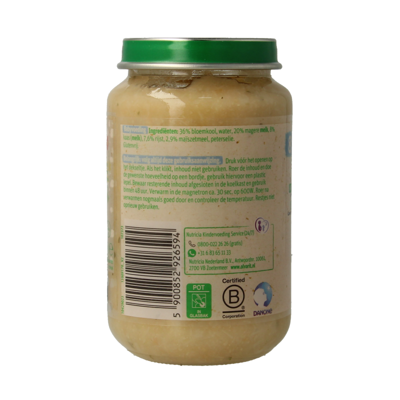 Olvarit Bloemkoolschotel 8M12 200 Gram