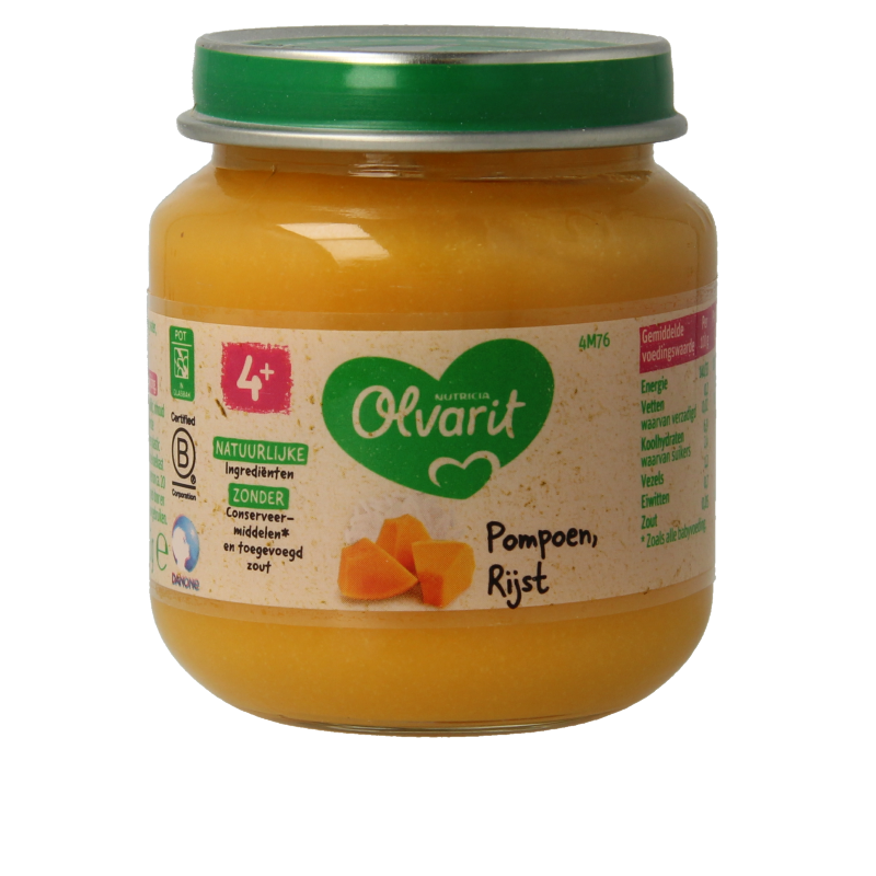 Olvarit Pompoen rijst 4M76 125 Gram