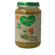 Olvarit Spinazie witvis rijst 6M10 200.00 Gram