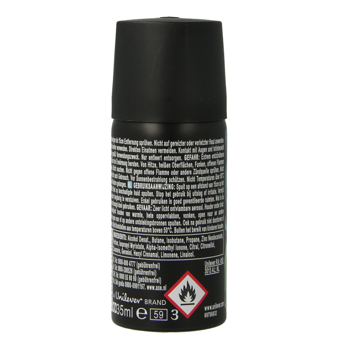AXE Deodorant bodyspray aqua bergamot 35.00 Milliliter