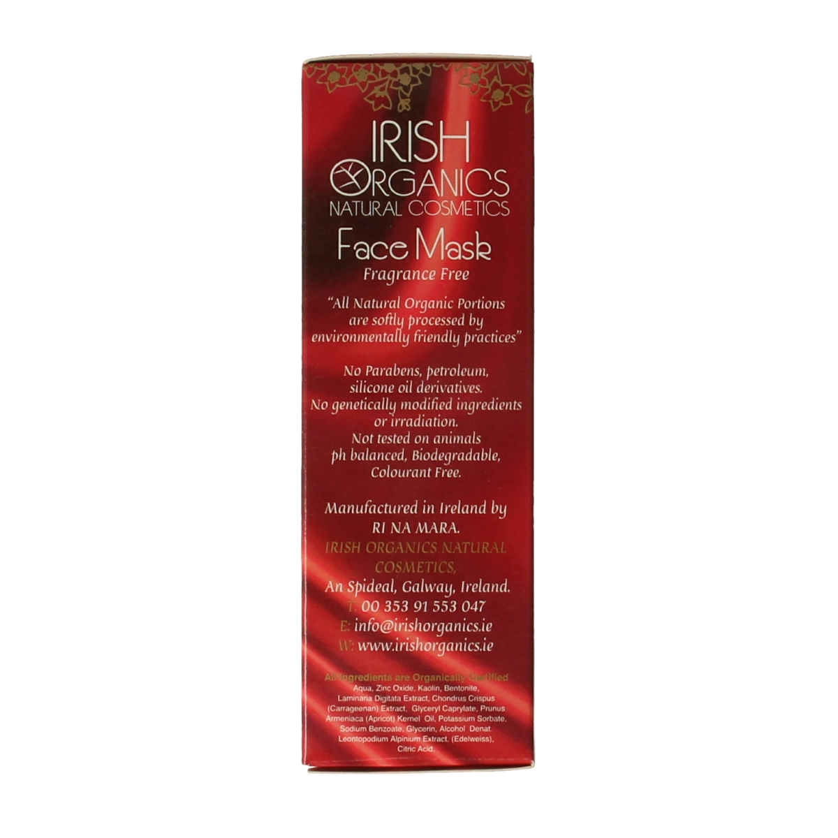 Irish Organics Gezichtsmasker zeewier parfumvrij bio 75.00 Milliliter