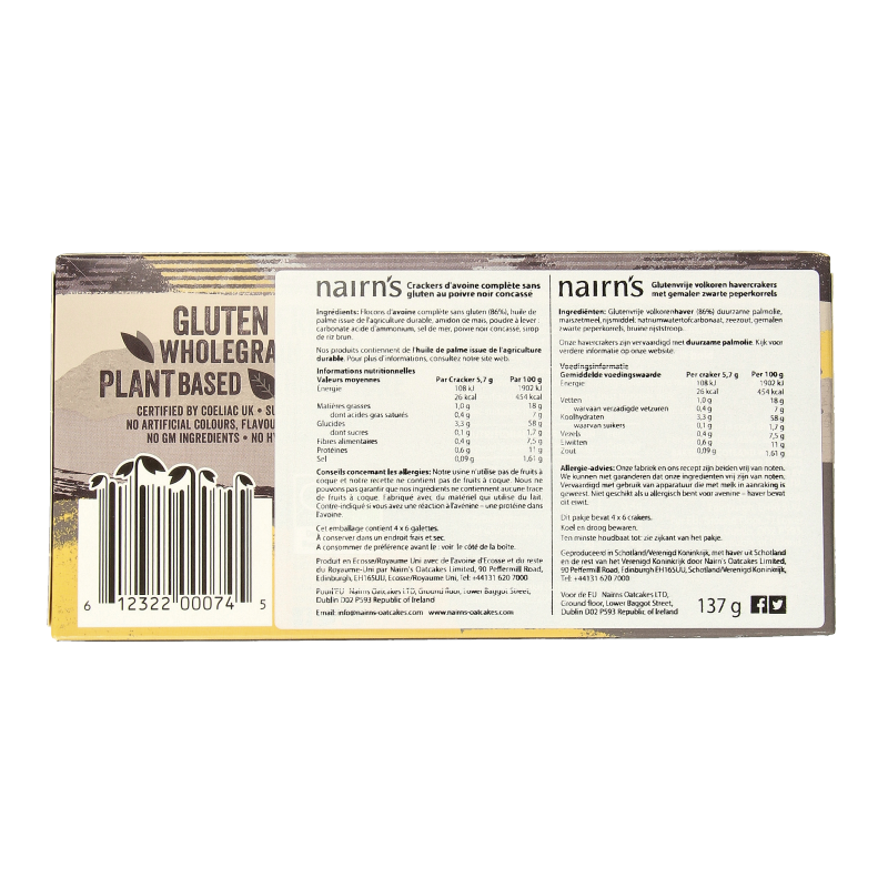Nairns Cracker pepper 137 Gram