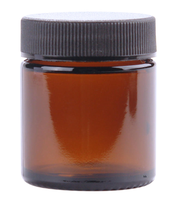 Helios Holland Zalfpot/cremepot incl deksel amber bruin glas 30ml 72 Stuks