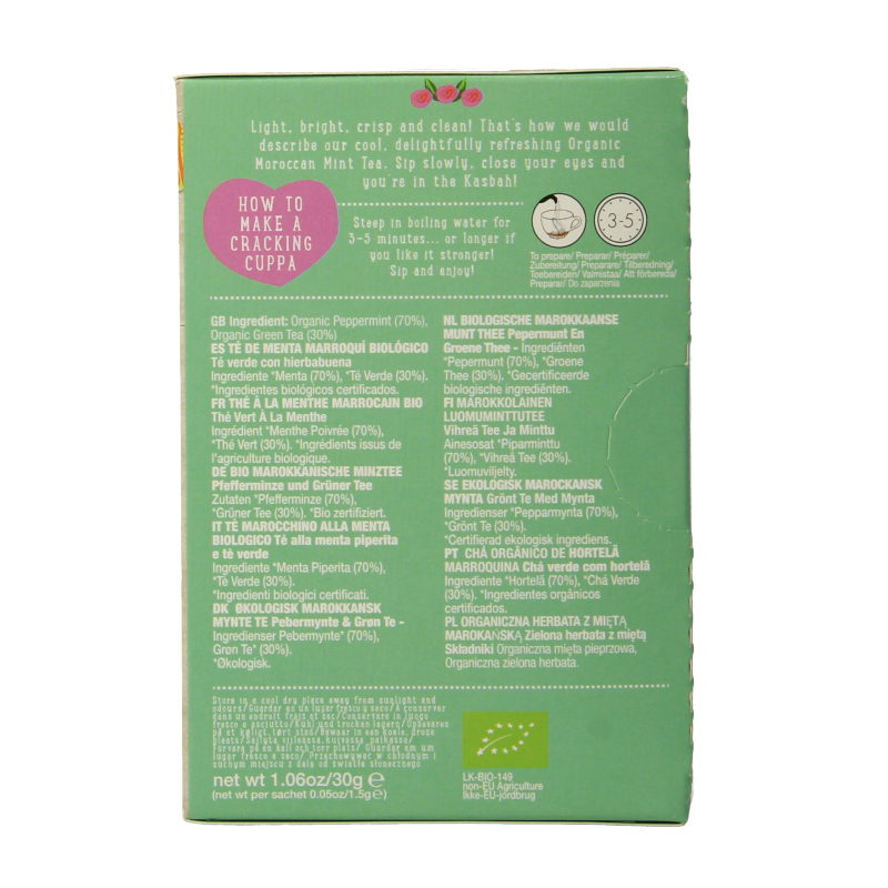 Ministry Of Tea Moroccan mint tea bio 20 Zakjes