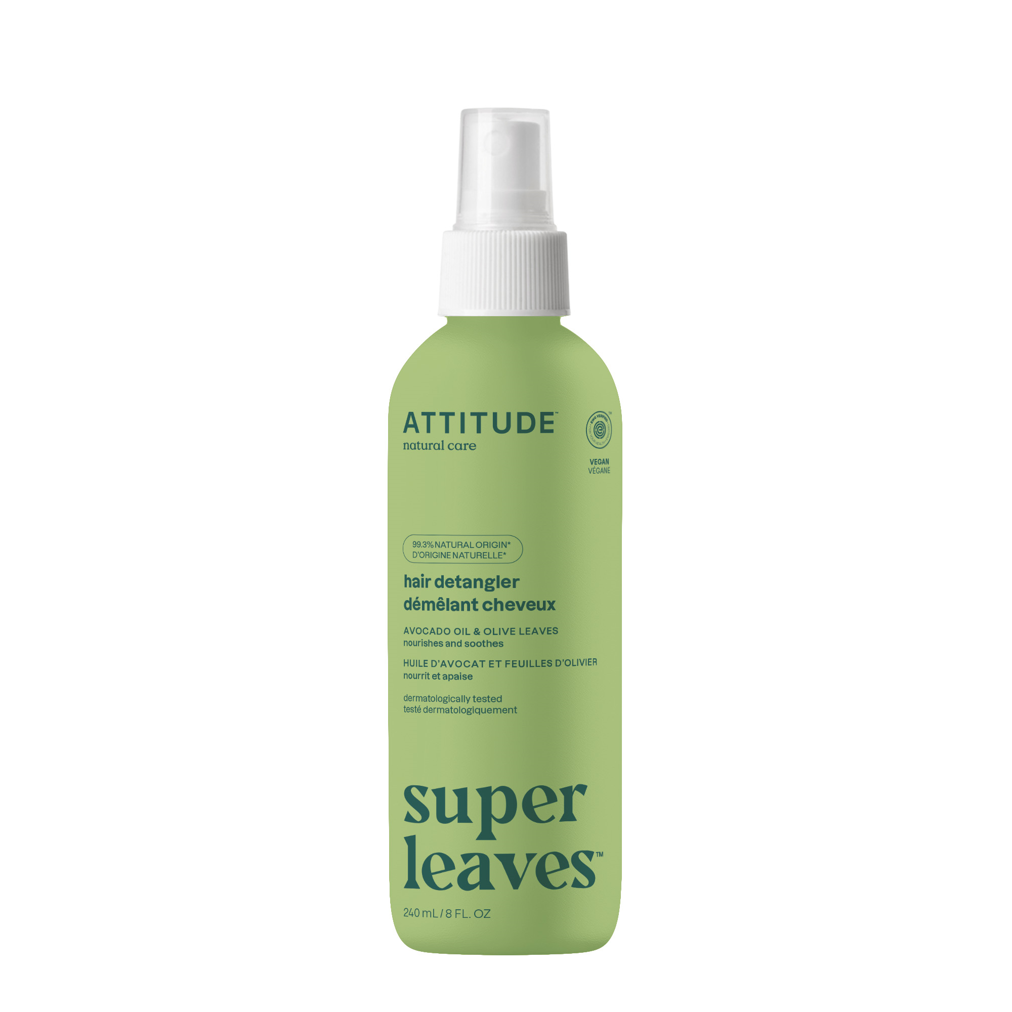 Attitude Super leaves anti klit haarspray olive leaves 240.00 Milliliter