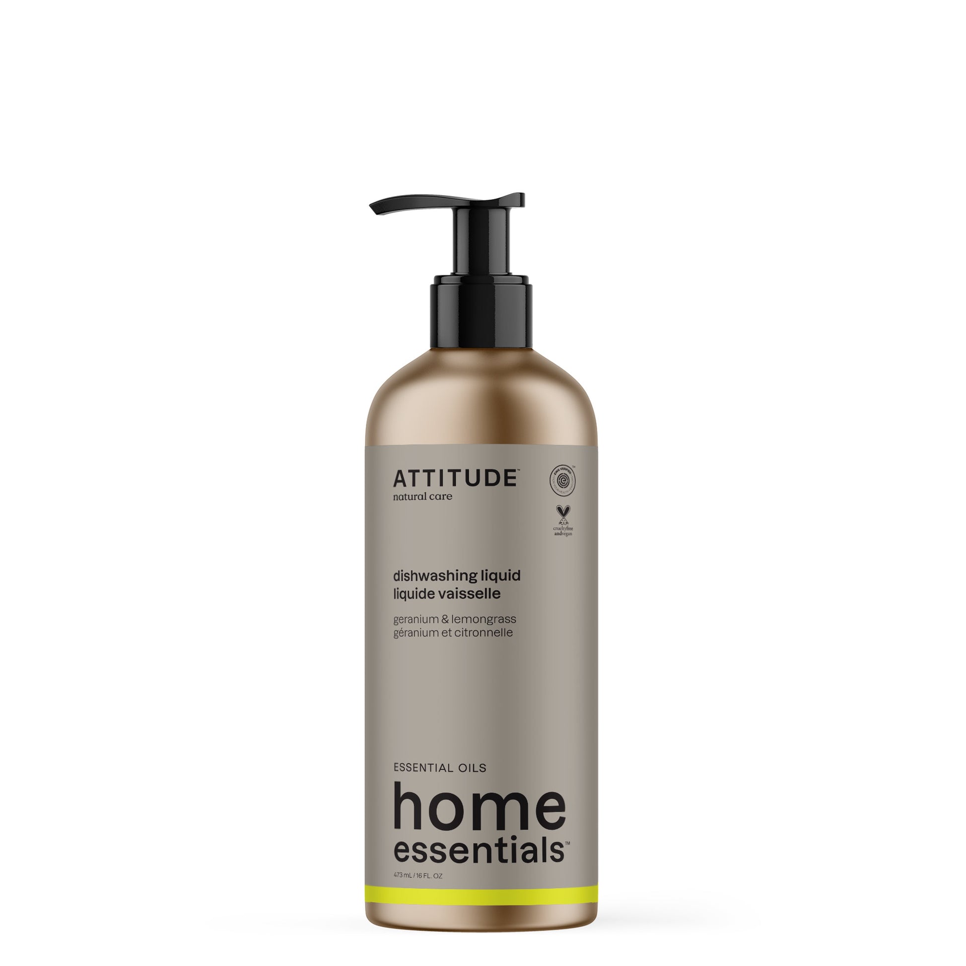 Attitude Afwasmiddel geranium & citroengras 473.00 Milliliter