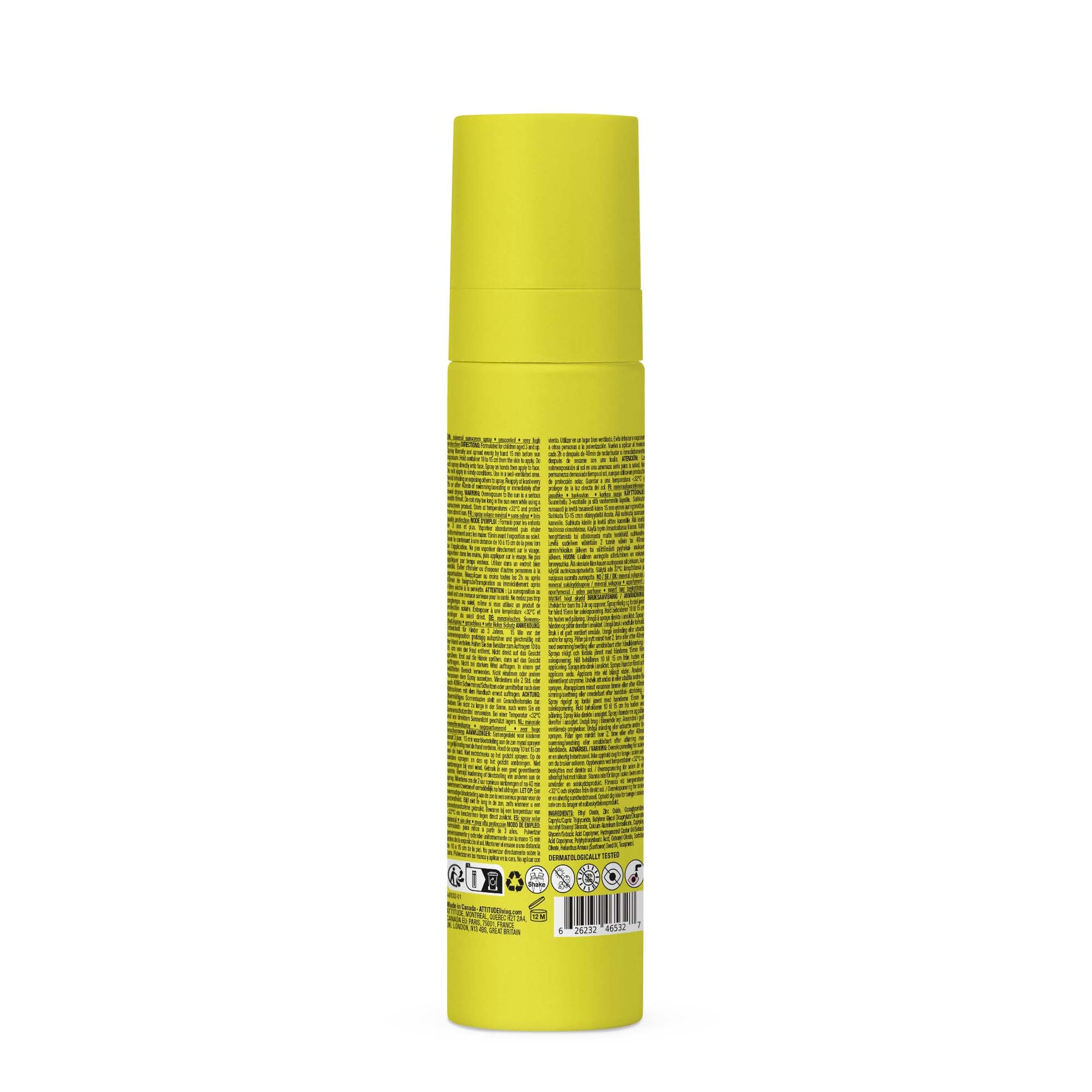 Attitude ATT SUNLY Sunscreen spray Kids SPF50 unscented 75.00 Milliliter
