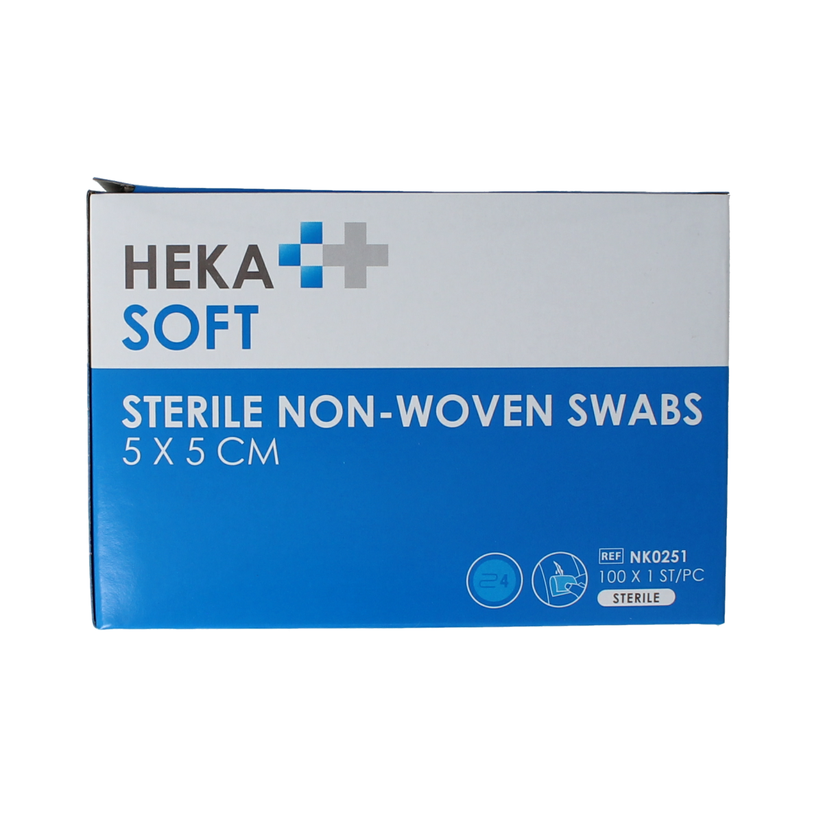 Heka Soft Non-woven kompres 5x5 steriel 100.00 Stuks