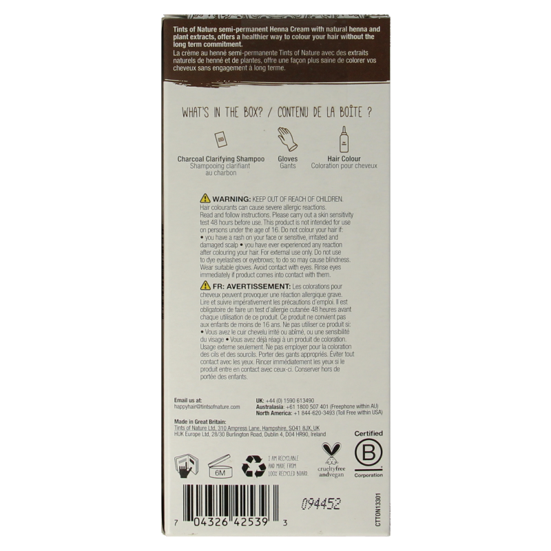 Tints Of Nature Henna cream light brown semi permanent 70 Milliliter