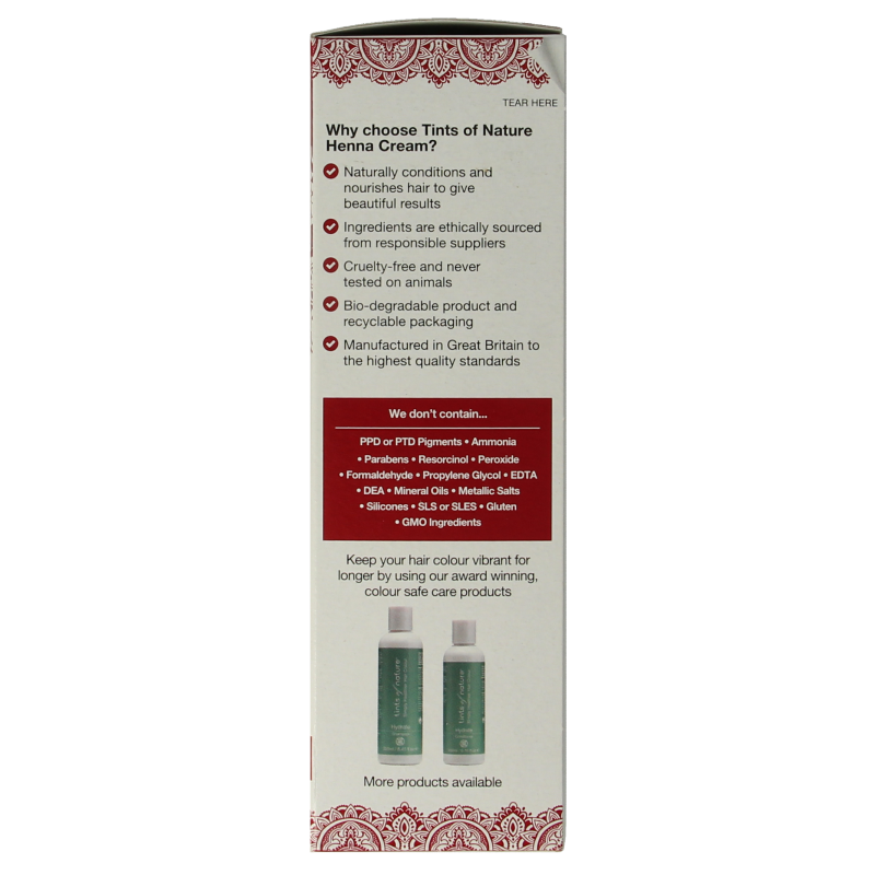 Tints Of Nature Henna cream red semi permanent 70 Milliliter