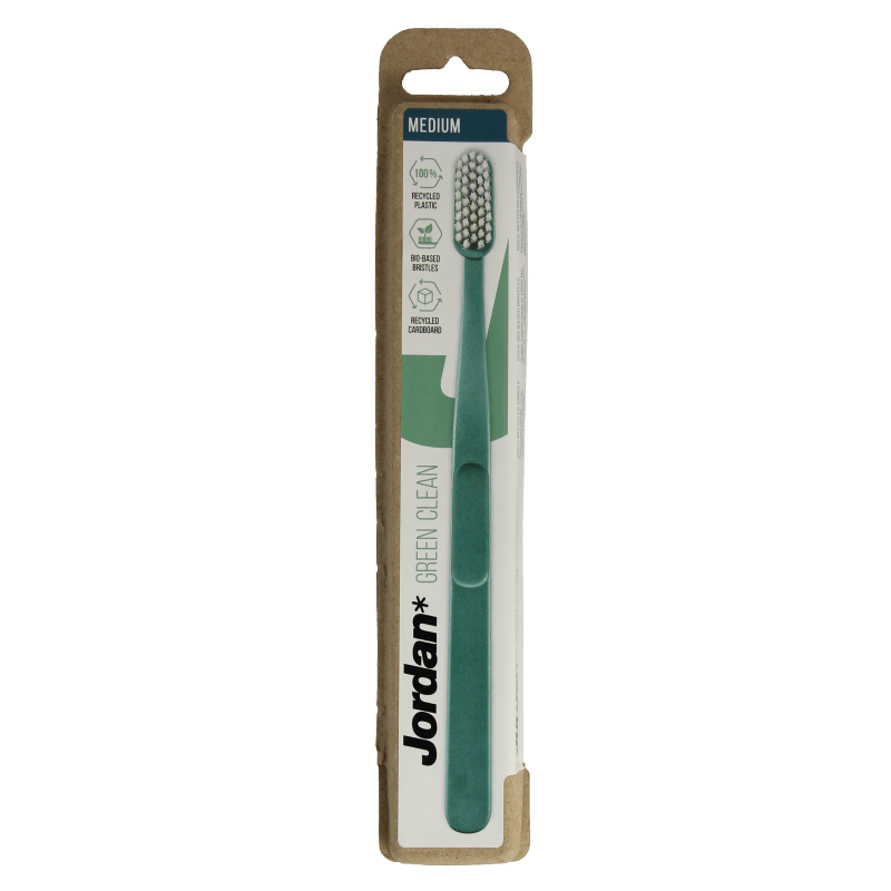 Jordan Tandenborstel green clean medium 1 Stuks