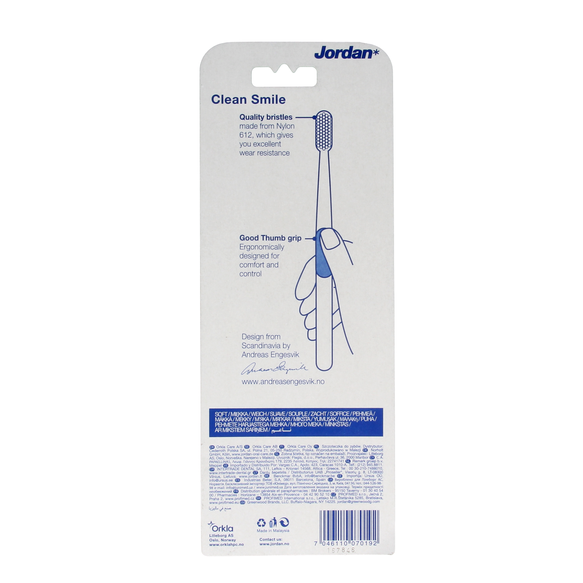Jordan Tandenborstel clean smile soft 3.00 Stuks