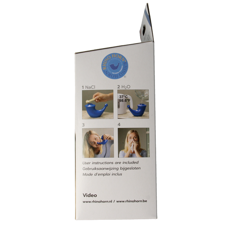 Rhino Horn Neusspoeler blauw 1 Stuks