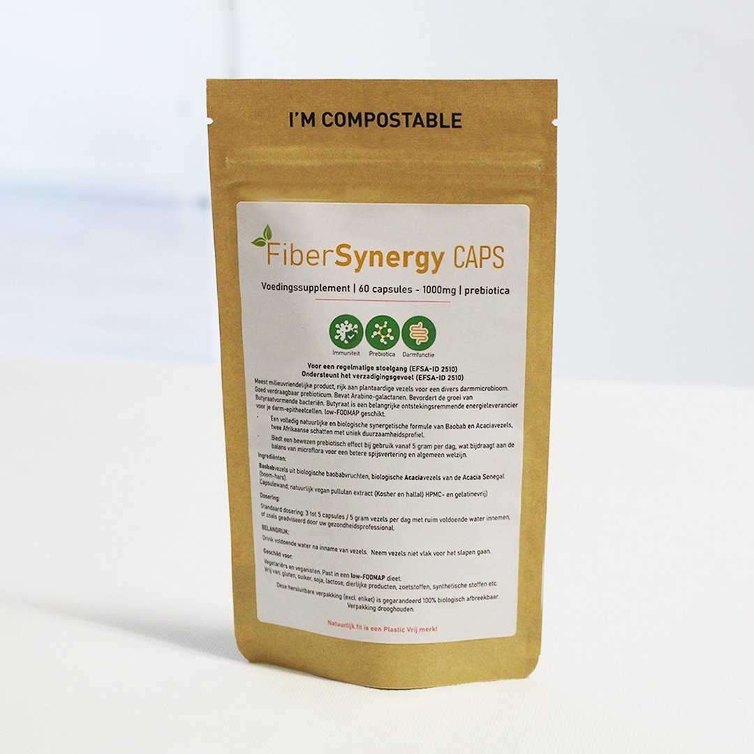 Natuurlijk.fit FiberSynergy baobab & acacia 60.00 Capsules