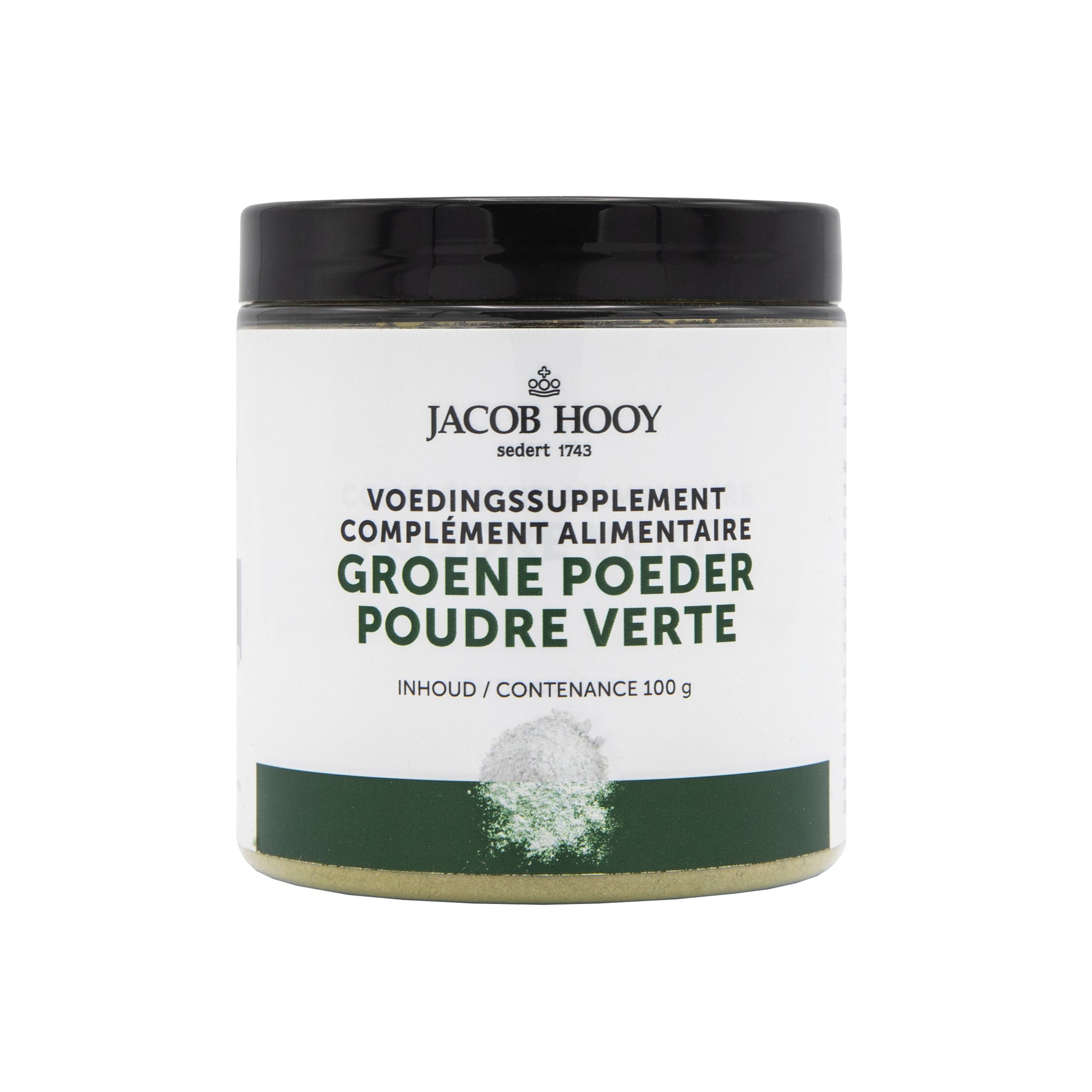 Jacob Hooy Groene poeder pot 100.00 Gram