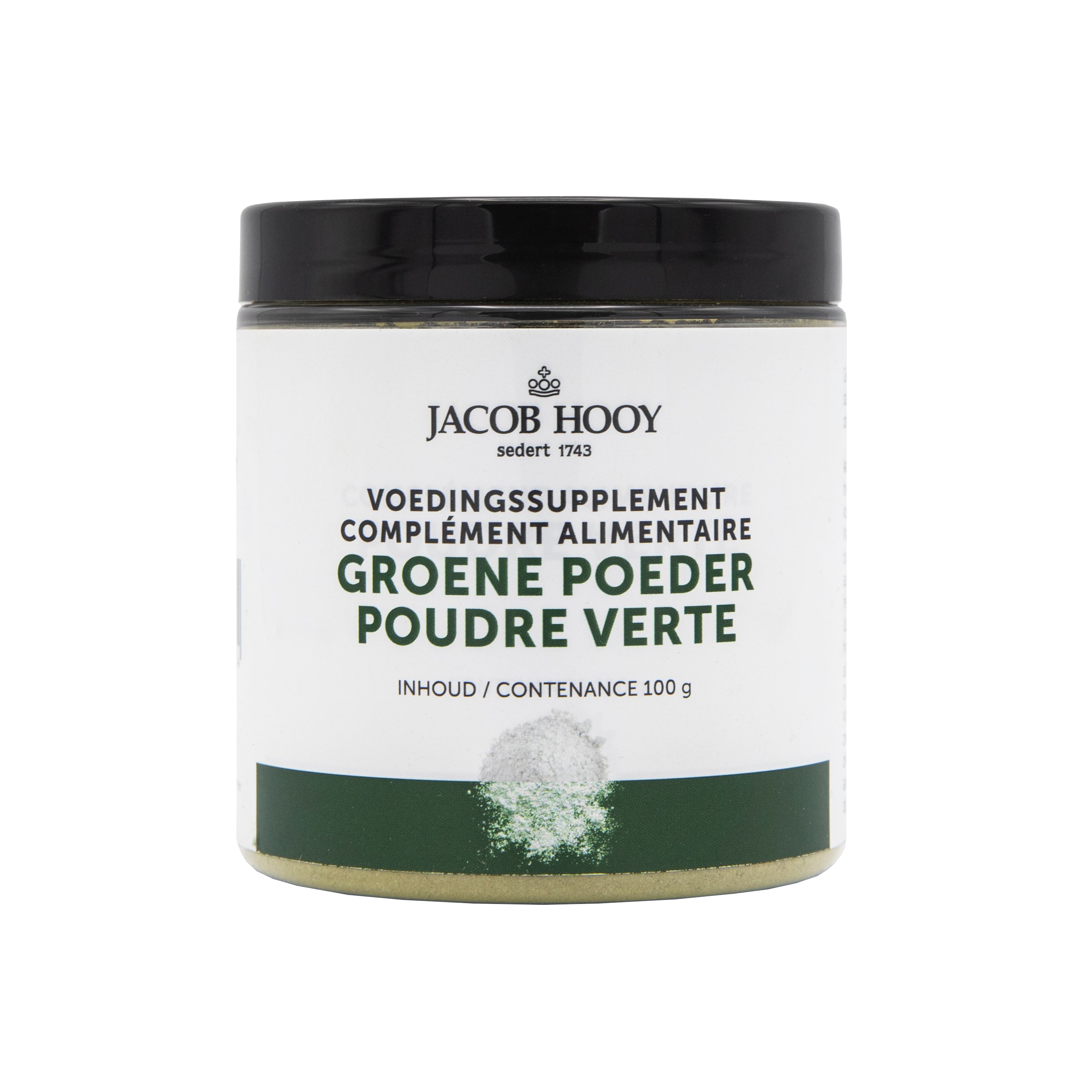 Jacob Hooy Groene poeder pot 100.00 Gram