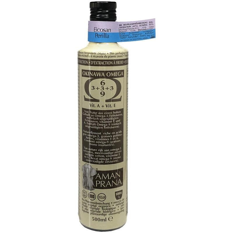 Amanprana Eicosan perilla okinawa olie bio 500 Milliliter