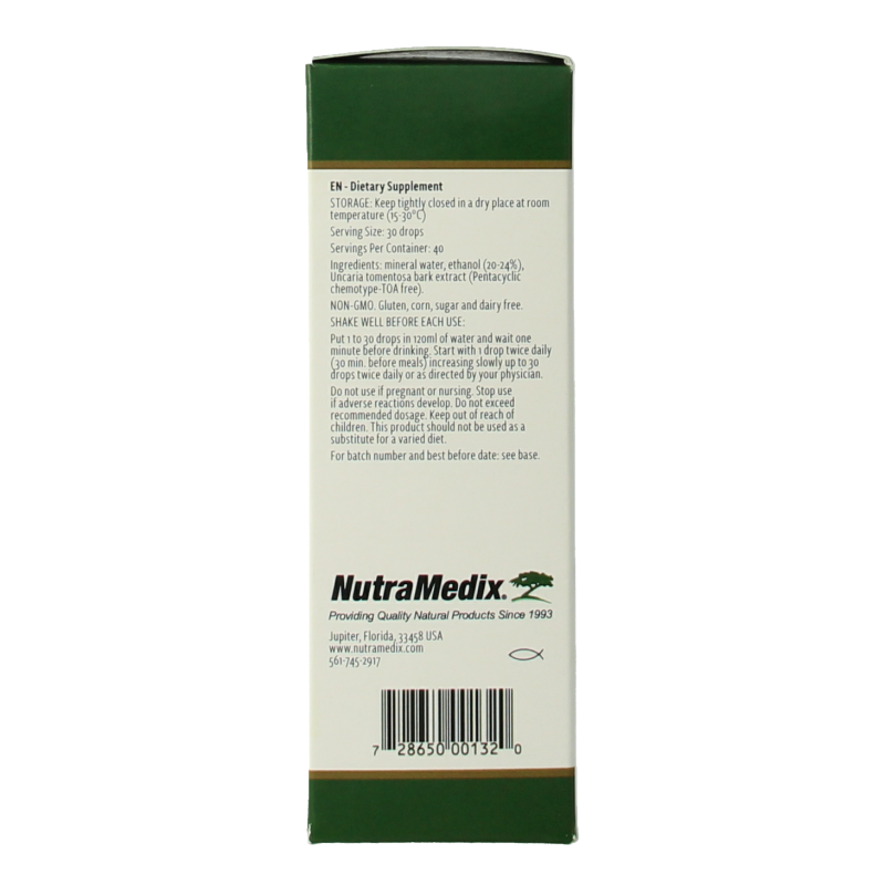 Nutramedix Samento cat's claw TOA vrij 60 Milliliter