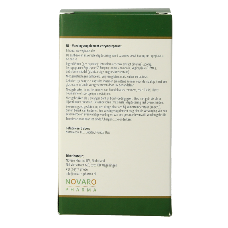 Nutramedix Serrapeptase 120 Vegetarische capsules