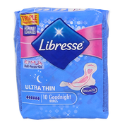 Libresse Ultra thin goodnight wings 10 Stuks