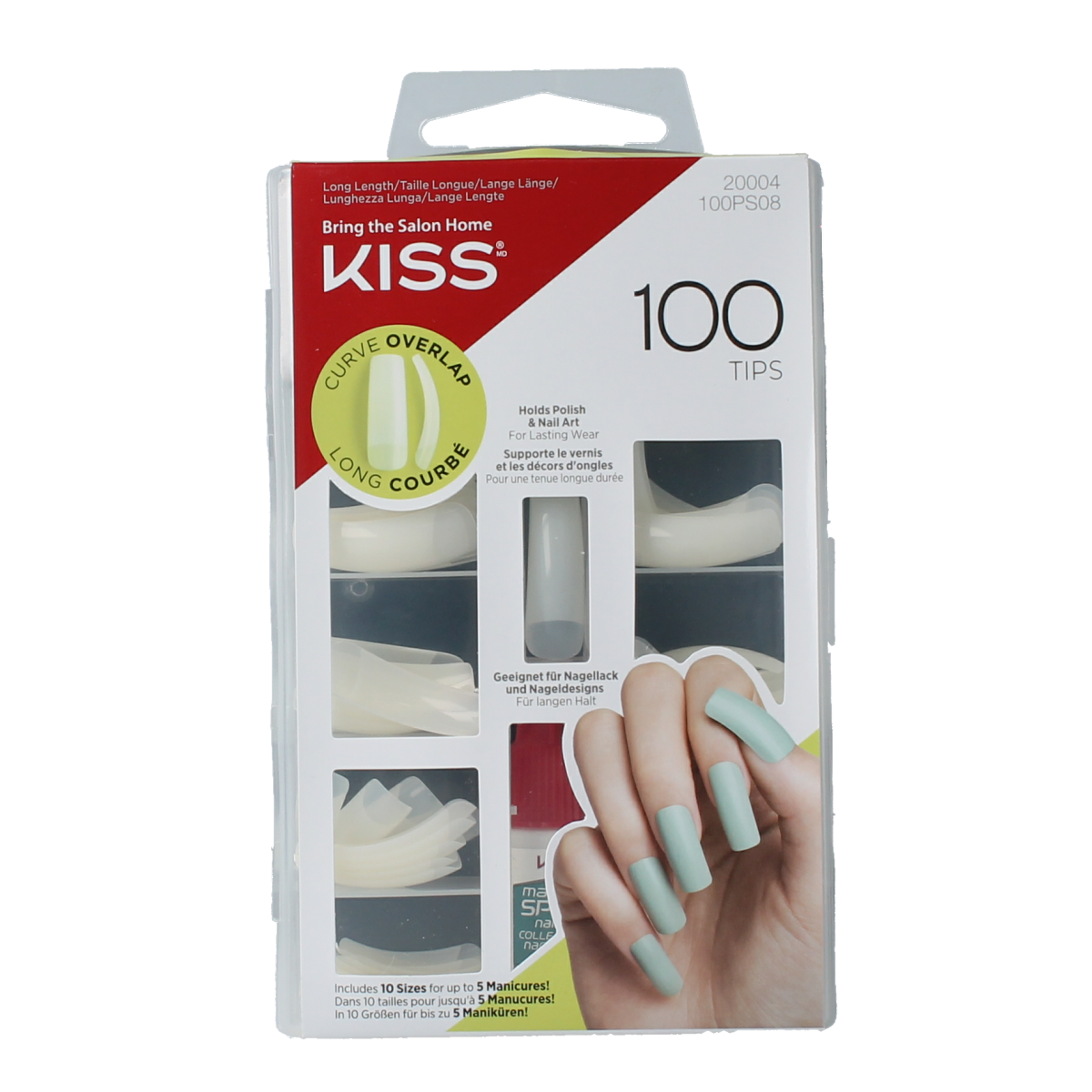 Kiss Nageltips en lijm overlap 1.00 Set
