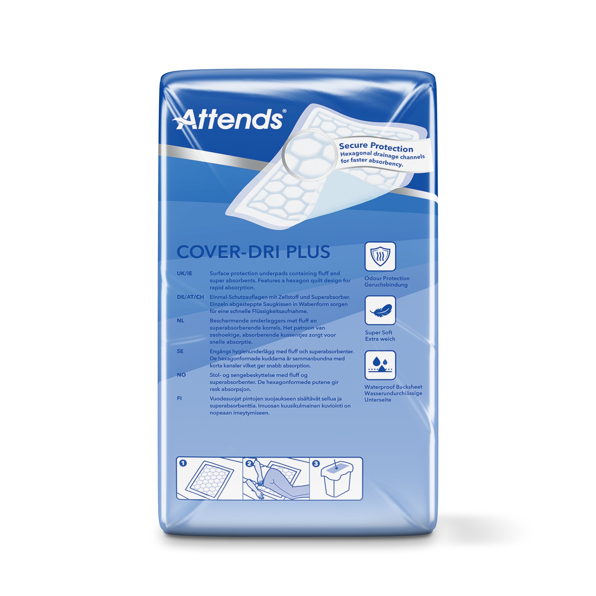 Attends Cover dri+ 60 x 60 50 Stuks