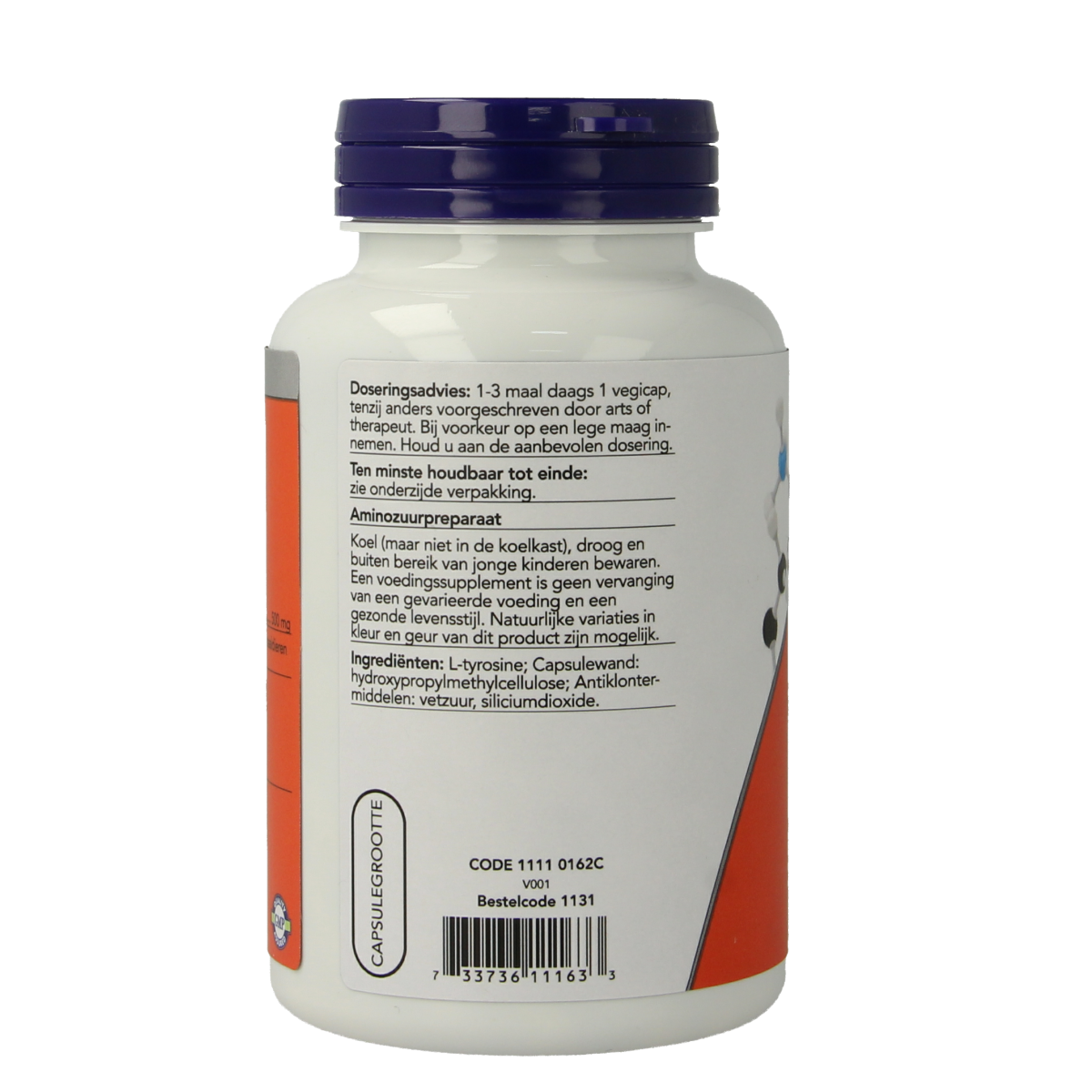 NOW L-Tyrosine 500mg 120.00 Vegetarische capsules