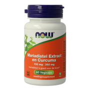 NOW Mariadistel extract en curcuma 60.00 Vegetarische capsules