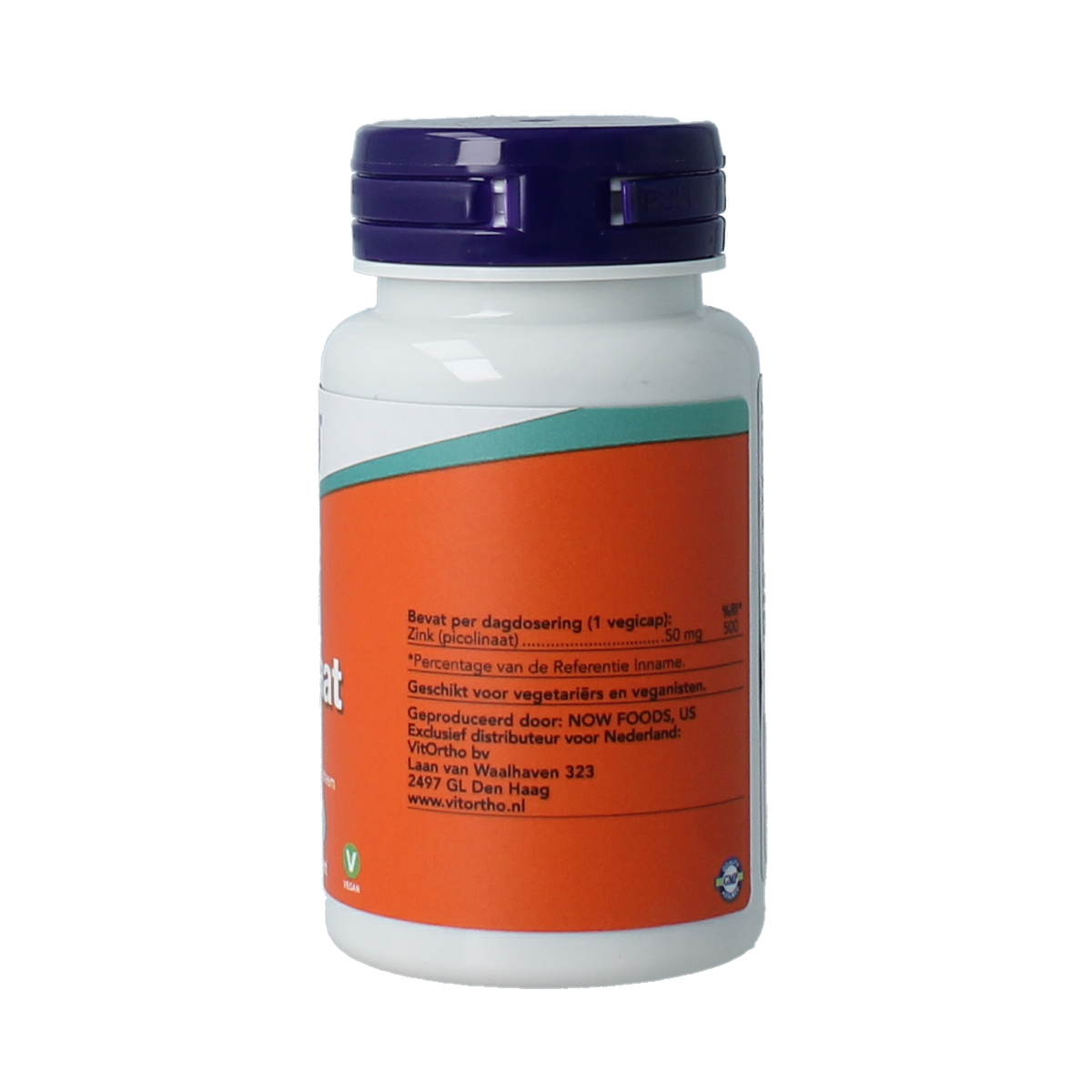 NOW Zink picolinaat 50mg 60.00 Vegetarische capsules