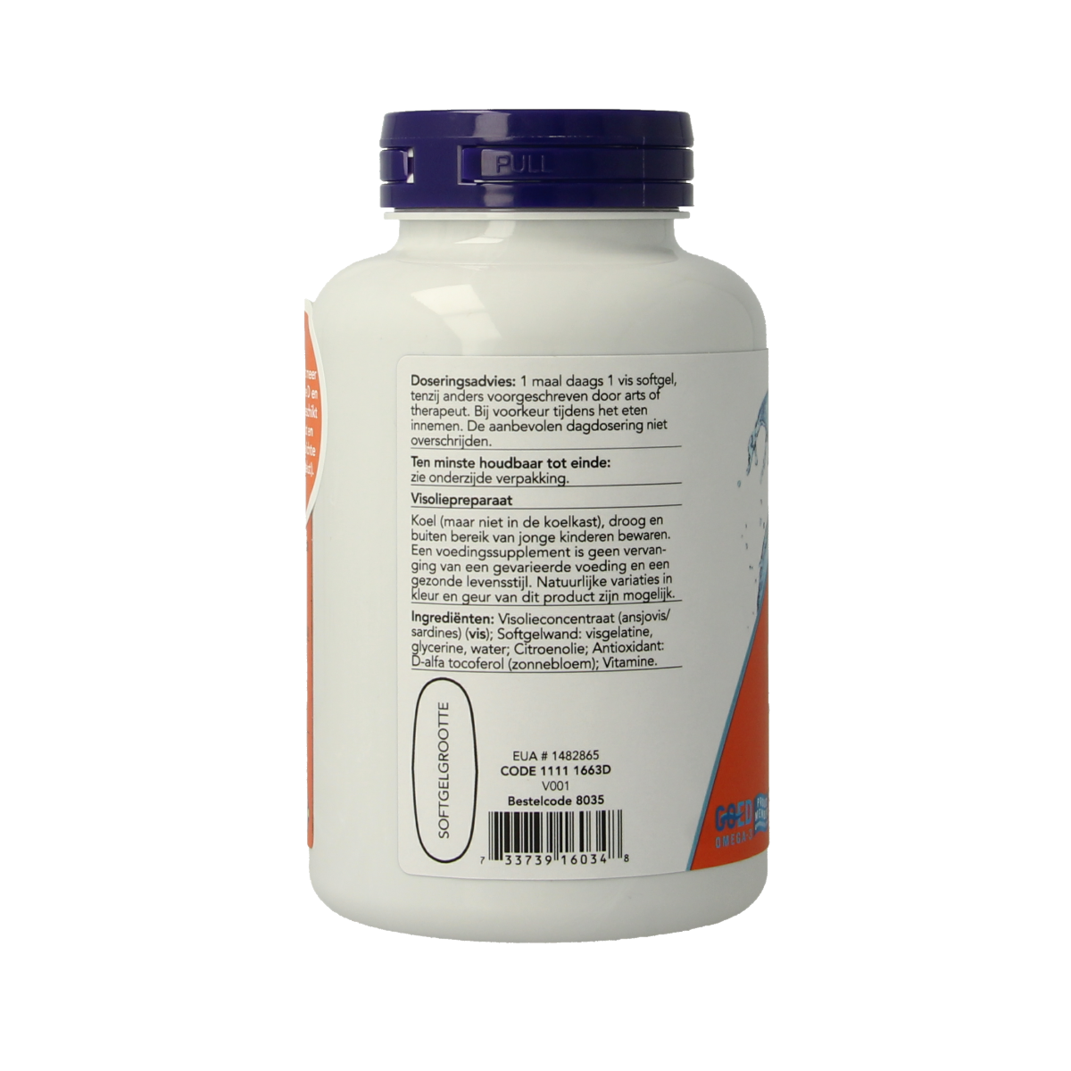 NOW Omega 3 max visolie D3 EPA DHA 90.00 Softgels