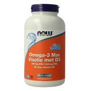 NOW Omega 3 max visolie D3 EPA DHA 180.00 Softgels