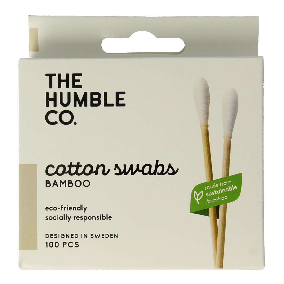 The Humble Co Wattenstaafjes bamboe wit 100.00 Stuks