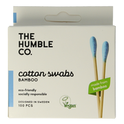 The Humble Co Wattenstaafjes bamboe blauw 100.00 Stuks