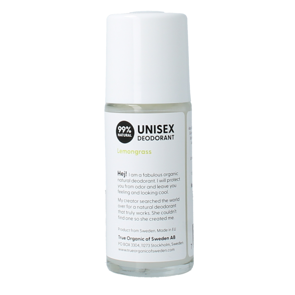 True Organic Undercover agent deodorant lemongrass 50.00 Milliliter