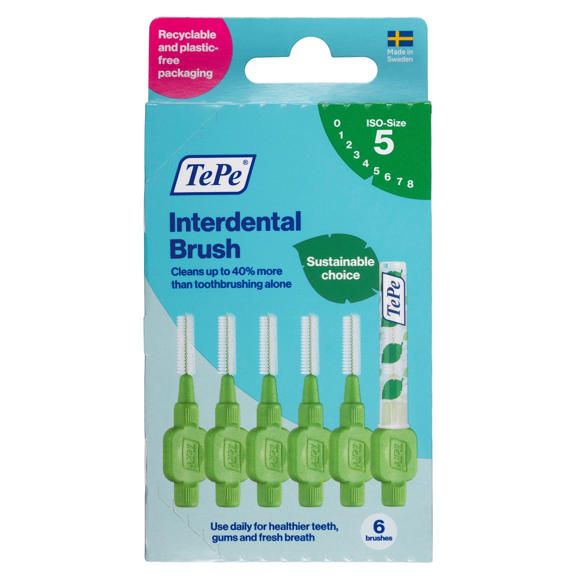 TePe Interdentale ragers original groen 0,8mm maat 5 6 Stuks