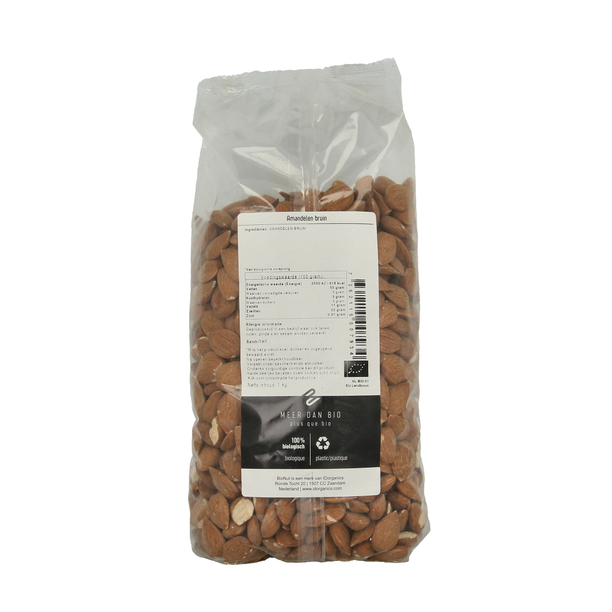 Bionut Amandelen bruin bio 1.00 Kilogram