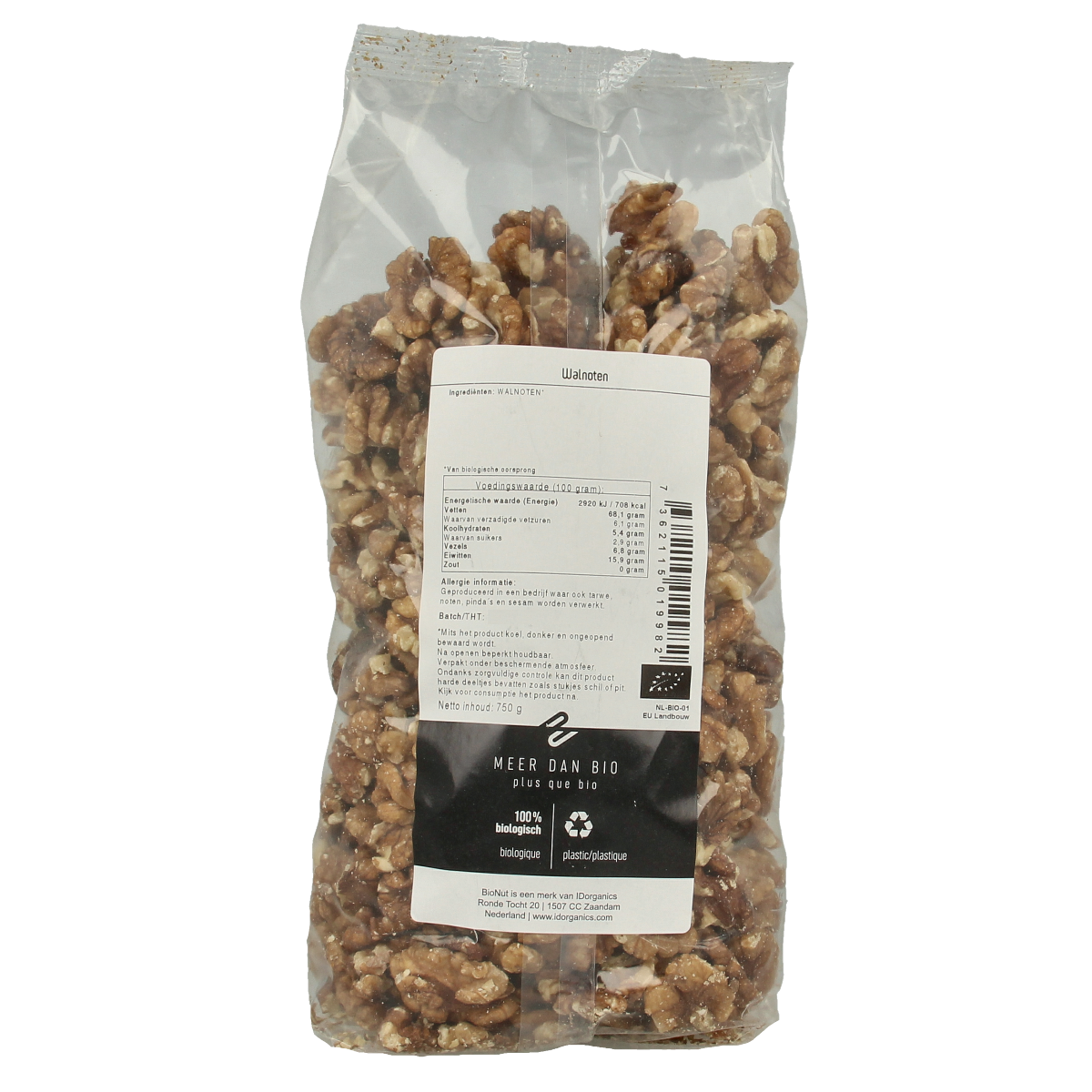 Bionut Walnoten bio 750.00 Gram